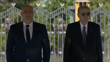 Cumhurbaşkanı Erdoğan, Lübnan Cumhurbaşkanı Joseph Avn'ı resmi törenle karşıladı