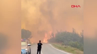 Balıkesir'deki orman yangınında tahliye hazırlığı!