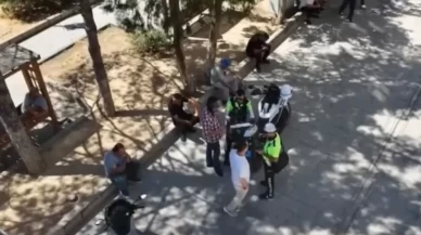 Kırıkkale'de motosikletlilere dron kıskacı