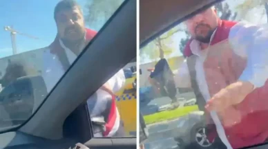 Trafikte dehşet anları! Yumrukladığı aracın camını tuzla buz etti