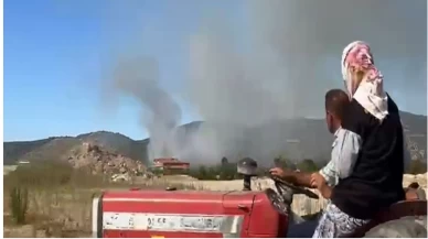 İznik'te çöplük yangını çalılık alana sıçradı