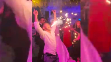Ağzıyla tuttuğu meşale yüzünde patladı