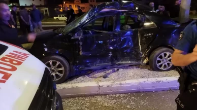 Afyonkarahisar’da gece yarısı kavşakta feci kaza
