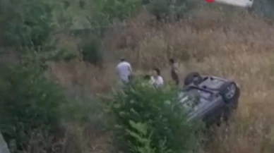 Avcılar'da direksiyon eğitimi faciası: Eğitim otomobili boş arsaya uçtu!