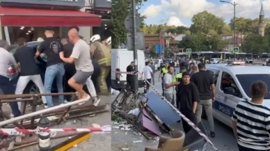 Beykoz'da otomobil yayaların arasına daldı