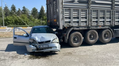 Polisten kaçan ehliyetsiz sürücü tırın altına girdi!