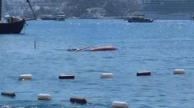 Bodrum Bardakçı Koyu'nda su alan tekne battı