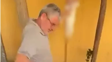 Tavşanın derisini yüzen şahıs yakalandı