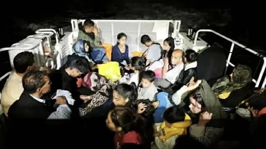 Ayvacık açıklarında 15’i çocuk 32 kaçak göçmen yakalandı