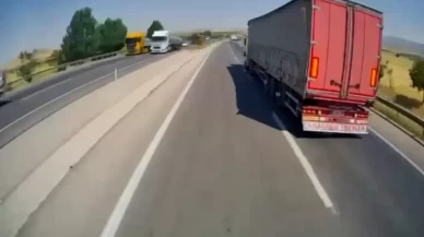 1 kişinin öldüğü TIR kazası kamerada