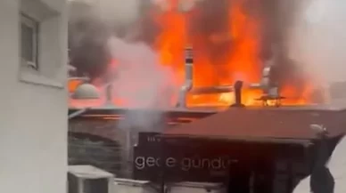 Alevlerin sardığı restoran kullanılamaz hale geldi