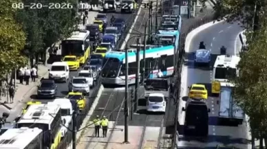 İstanbul'da tramvay raydan çıktı! Bölgeye ekipler sevk edildi