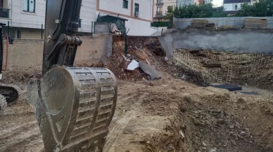 Çekmeköy’de inşaatın istinat duvarı çöktü