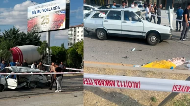 Ankara'da iki otomobil çarpıştı