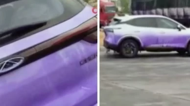 Afyonkarahisar’da tırdan dökülen boya yolu kapladı