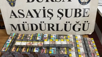 Bursa’da marketten 440 paket sigara çaldı