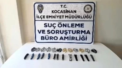 74 sustalı bıçak ele geçirildi