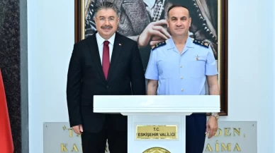 Hava Kuvvetleri Komutanlığına atanan Dalkıran'dan Vali Yılmaz'a veda ziyareti