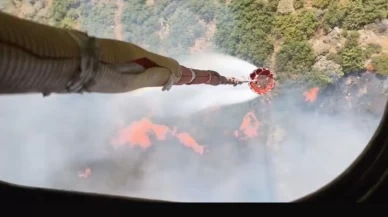 Ödemiş’te yangın alarmı! 2 uçak ve 3 helikopter müdahale etti