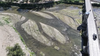 Tunca Nehri'nde su seviyesi hızla düşüyor