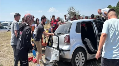 İki otomobilin çarpıştığı kazada 1 ölü, 5 yaralı