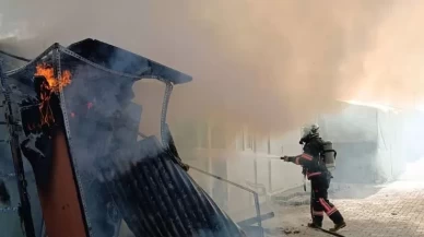 Malatya’da konteyner kentte yangın!