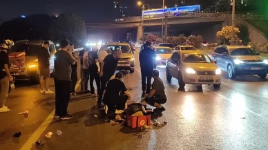 Kontrolden çıkan motosiklet devrildi: 2 yaralı