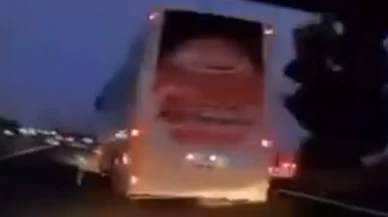 Şerit değiştiren otobüs kazaya yol açtı