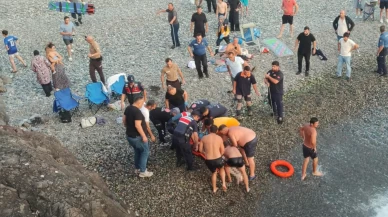 Giresun'da serinlemek için denize girmişlerdi