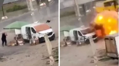 Rus İHA'sı sivili adım adım takip edip vurdu!
