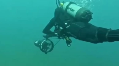Çanakkale’de  zıpkınla balık avlamak için denize girmişti