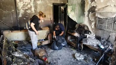 Patlama sesine uyandılar! Anne ve oğlu alevlerin arasında kaldı