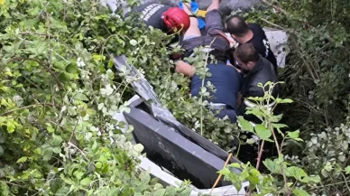 Terme’de otomobil araziye yuvarlandı: 1 yaralı