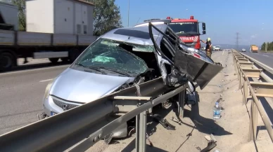 Çekmeköy’de otomobil bariyerlere çarptı: 1 yaralı