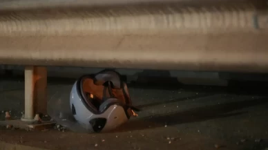 Başiskele’de kontrolden çıkan motor devrildi