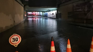 Zincirlikuyu alt geçidi sular altında kaldı