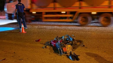 Motosikletle yola savrulan sürücüden kötü haber