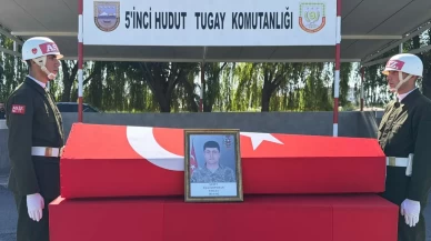 Iğdır’da şehit olan Sözleşmeli Er Ziyar Koparan için tören düzenlendi