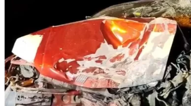 Ankara’da iki otomobil kafa kafaya çarpıştı