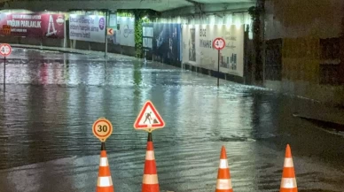 Zincirlikuyu alt geçidi sular altında kaldı