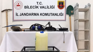 Bilecik’te kaçak define arayan 2 kişi suçüstü yakalandı