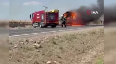 Konya’da sürücünün dikkati faciayı önledi