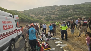 Minibüs şarampole yuvarlandı, olay yerine ekipler sevk edildi