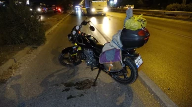 Manavgat’ta yayaya çarpan motosiklet 400 metre sürüklendi