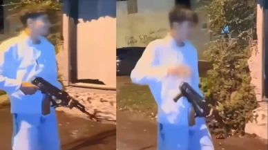 14 yaşındaki çocuk kalaşnikofla ateş açtı!