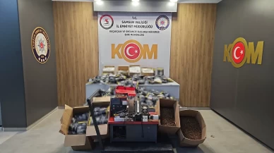 Samsun’da kaçak sigara üretilen eve operasyon