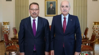 TBMM Başkanı Kurtulmuş, Sayıştay Başkanı Metin Yener'i kabul etti
