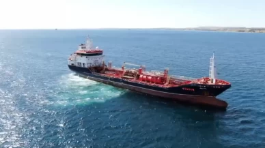 Silivri açıklarında kaza yapan ALSU havadan görüntülendi