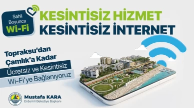 Erdemli Belediyesi, 7 kilometrelik sahil şeridini Wi-Fi 7 teknolojisi ve ücretsiz kesintisiz internet ağıyla donattı!