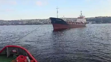 Kocaeli açıklarında 240 ton fuel oil yüklü tanker arızalandı